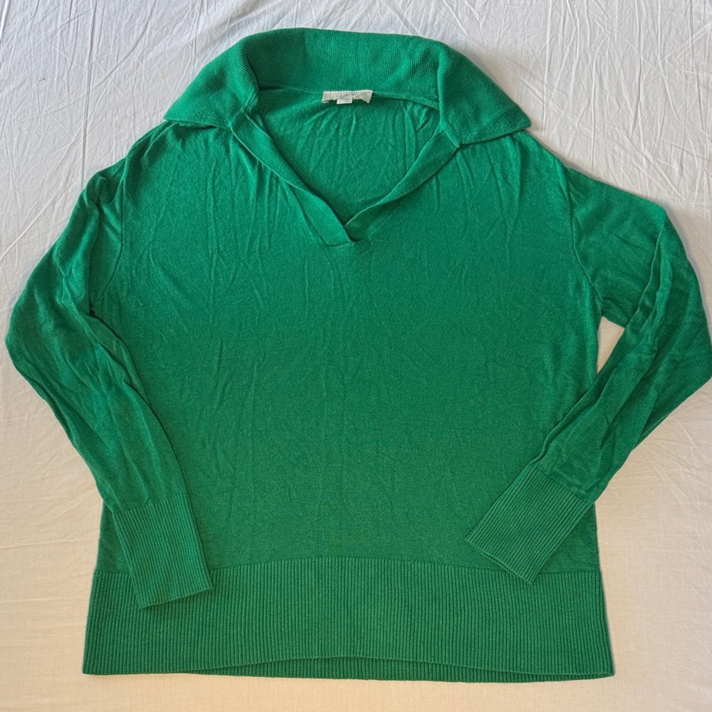 LOFT Emerald V-Neck Sweater